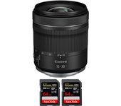 RF 15-30mm F4.5-6.3 IS STM + 2 SanDisk 64GB Extreme PRO UHS-II SDXC 300 MB/s + PDF MCZ DIRECT 20 TÉC