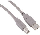 Hama USB 2.0, 3.00m cable USB 3 m USB A USB B Gris