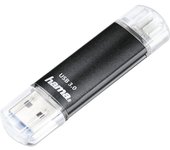 Hama Laeta Twin unidad flash USB 256 GB USB Type-A / Micro-USB 3.2 Gen 1 (3.1 Gen 1) Negro