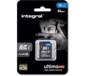 INTEGRAL UltimaPro - Tarjeta de memoria flash - 16 GB - UHS Clase 1 / Clase 10 - SDHC UHS-I