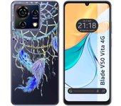 Funda Silicona Zte Blade V50 Vita 4G Plumas