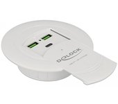 DeLOCK 64065 cargador de dispositivo móvil Smartphone Blanco CC Carga rápida Interior