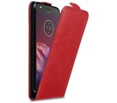 Funda para Motorola MOTO Z2 PLAY in ROJO MANZANA - Cubierta Proteccion Estilo Flip con Cierre Magnetico - Etui Case Cover Carcasa