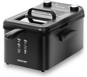 Freidora Eléctrica CleanFry Infinity 3000 Negra. 3 L, Hasta 190 ºC, Temporizador de 30 minutos, Cube