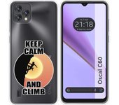 Funda Silicona Transparente Blackview Oscal C60 Mujer Escalada