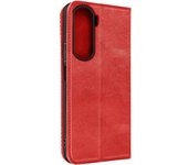 Funda para Honor 90 Lite Tarjetero y Soporte Vídeo Diseño Costura Rojo