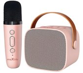 Altavoces karaoke Bluetooth con Micrófono - Kit de Karaoke Portátil Rosa Claro