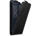 Funda para Sony Xperia X COMPACT in NEGRO ANTRACITA - Cubierta Proteccion Estilo Flip con Cierre Magnetico - Etui Case Cover Carcasa