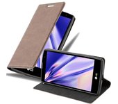 Funda Libro para LG G4C en MARRoN CAFe - Cubierta Proteccion con Cierre Magnetico, Tarjetero y Funcion de Suporte - Etui Case Cover Carcasa
