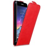Funda para LG K8 2017 in ROJO MANZANA - Cubierta Proteccion Estilo Flip con Cierre Magnetico - Etui Case Cover Carcasa