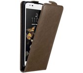 Funda para LG K8 2016 in MARRoN CAFe - Cubierta Proteccion Estilo Flip con Cierre Magnetico - Etui Case Cover Carcasa