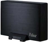 Inter-Tech Veloce GD-35612 Negro 3.5 pulgadas pulgadas USB con suministro de corriente