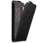 Funda para Sony Xperia XA in NEGRO ANTRACITA - Cubierta Proteccion Estilo Flip con Cierre Magnetico - Etui Case Cover Carcasa