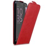 Funda para Sony Xperia XA ULTRA in ROJO MANZANA - Cubierta Proteccion Estilo Flip con Cierre Magnetico - Etui Case Cover Carcasa