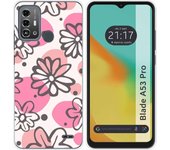 Funda Silicona Zte Blade A53 Pro Flores 09