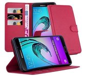 Funda Libro para Samsung Galaxy A9 2016 en ROJO CARMiN - Cubierta Proteccion con Cierre Magnetico, Tarjetero y Funcion de Suporte - Etui Case Cover Carcasa