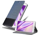 Funda Libro para Samsung Galaxy A9 2016 en AZUL OSCURO NEGRO - Cubierta Proteccion con Cierre Magnetico, Tarjetero y Funcion de Suporte - Etui Case Cover Carcasa