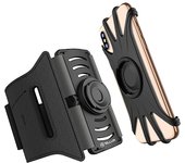 A100 Brazalete deportivo desmontable 4 pulgadas pulgadas-6.5 pulgadas pulgadas, negro