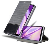 Funda Libro para Xiaomi RedMi 7 en GRIS NEGRO - Cubierta Proteccion con Cierre Magnetico, Tarjetero y Funcion de Suporte - Etui Case Cover Carcasa