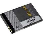 Batería para Nokia 1112, 3,7V, 1100mAh/4,1Wh, Li-Ion, recargable