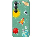 Funda Silicona Líquida Verde Vivo V40 SE 5G Espacio