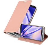 Funda Libro para LG G3 en CLASSY ORO ROSA - Cubierta Proteccion con Cierre Magnetico, Tarjetero y Funcion de Suporte - Etui Case Cover Carcasa