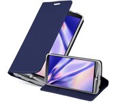 Funda Libro para LG G3 en CLASSY AZUL OSCURO - Cubierta Proteccion con Cierre Magnetico, Tarjetero y Funcion de Suporte - Etui Case Cover Carcasa