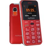 myPhone Halo Easy 4,32 cm (1.7 pulgadas pulgadas) 70 g Gris, Rojo