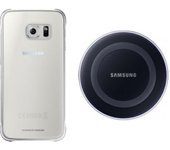 Cubierta trasera + Cargador inalambrico Original Galaxy S6 (EP-WG920IBE). Negro