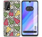 Funda Silicona Transparente Blackview A50 Flores 11