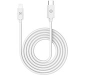Celly USBLIGHTTYPECWH cable de teléfono móvil Blanco 1 m USB C Lightning