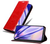 Funda Libro para Vivo V11 en ROJO MANZANA - Cubierta Proteccion con Cierre Magnetico, Tarjetero y Funcion de Suporte - Etui Case Cover Carcasa