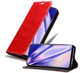 Funda Libro para Vivo NEX en ROJO MANZANA - Cubierta Proteccion con Cierre Magnetico, Tarjetero y Funcion de Suporte - Etui Case Cover Carcasa
