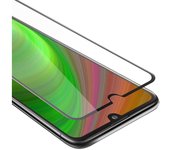 Pelicula Protectora para LG K50 en TRANSPARENTE con NEGRO - Pantalla de Vidrio Templado Cobertura Completa (Tempered) Compatible 3D con Dureza 9H