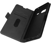 Funda de efecto cuero para el Google Pixel 7 con Soporte de vídeo negro