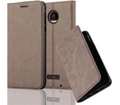 Funda Libro para Motorola MOTO Z FORCE en MARRoN CAFe - Cubierta Proteccion con Cierre Magnetico, Tarjetero y Funcion de Suporte - Etui Case Cover Carcasa