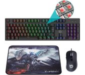 Hiditec Teclado Mecánico GK400 + Ratón Gaming Blitz + Alfombrilla T-Fenix