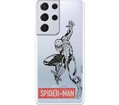 Funda para Galaxy S21 Ultra Oficial de Marvel Spider-Man Logo Rojo Transparente - Marvel