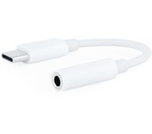 Nanocable Cable Adaptador Audio USB-C/M a Jack 3.5/H, 11 cm, Blanco