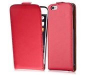 Funda para Apple iPhone 6 PLUS / iPhone 6S PLUS in ROJO DE CHILE - Cubierta Proteccion Estilo Flip de Cuero Sintetico Liso - Etui Case Cover Carcasa
