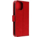 Funda para iPhone 15 Plus Tarjetero Soporte Vídeo Rojo