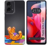 Funda Silicona Motorola Moto G04 / G24 Leopardo