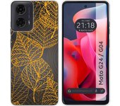 Funda Silicona Motorola Moto G04 / G24 Hojas