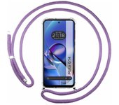 Funda Colgante Motorola Moto G14 Cordon Morado