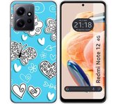 Funda Silicona Xiaomi Redmi Note 12 4G Mariposas