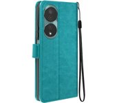 Funda para Honor X7b/Honor 90 Smart con muñequera Solapa multifunción Turquesa
