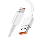 Cable USB a USB-C de carga y sincronización de 6A de intensidad 1m Blanco