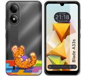 Funda Silicona Transparente Zte Blade A33s Leopardo