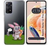 Funda Silicona Transparente Xiaomi Redmi Note 12 Pro 4G Conejo