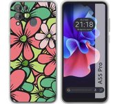 Funda Silicona Transparente Blackview A55 Pro Flores 02